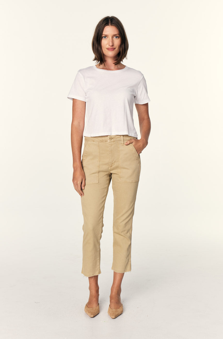 AMO Denim Easy Army Trouser in Parchment