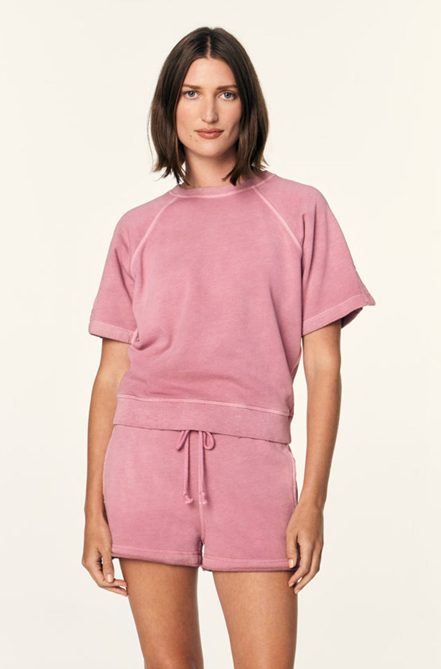 AMO Denim Grove Raglan Sweatshirt in Vintage Rose