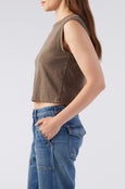 Sleeveless Babe Tee <br> Coffee