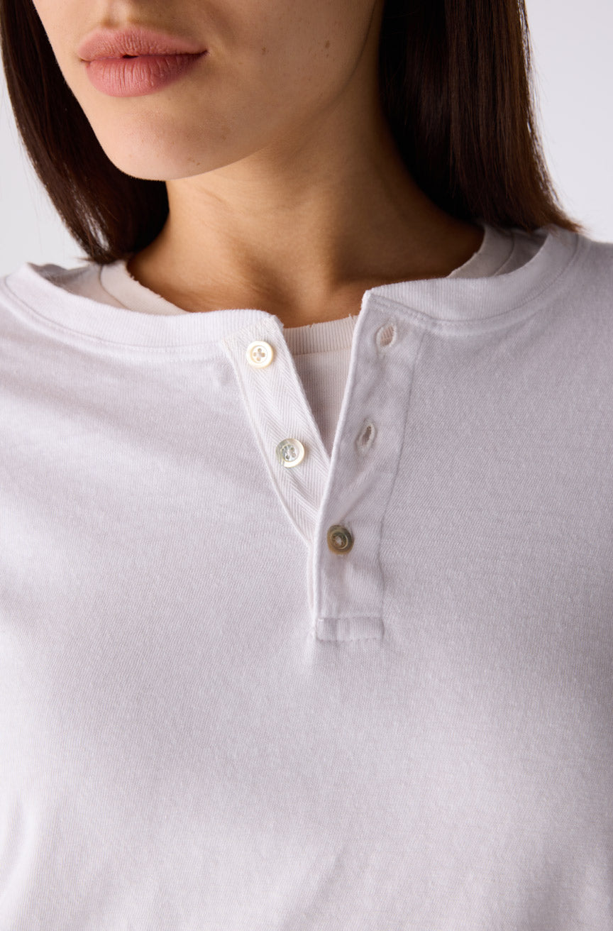 AMO Denim | Faye Henley in White