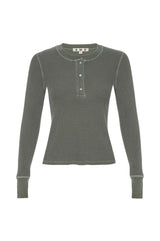 AMO Denim Thermal Henley in Tea Leaf
