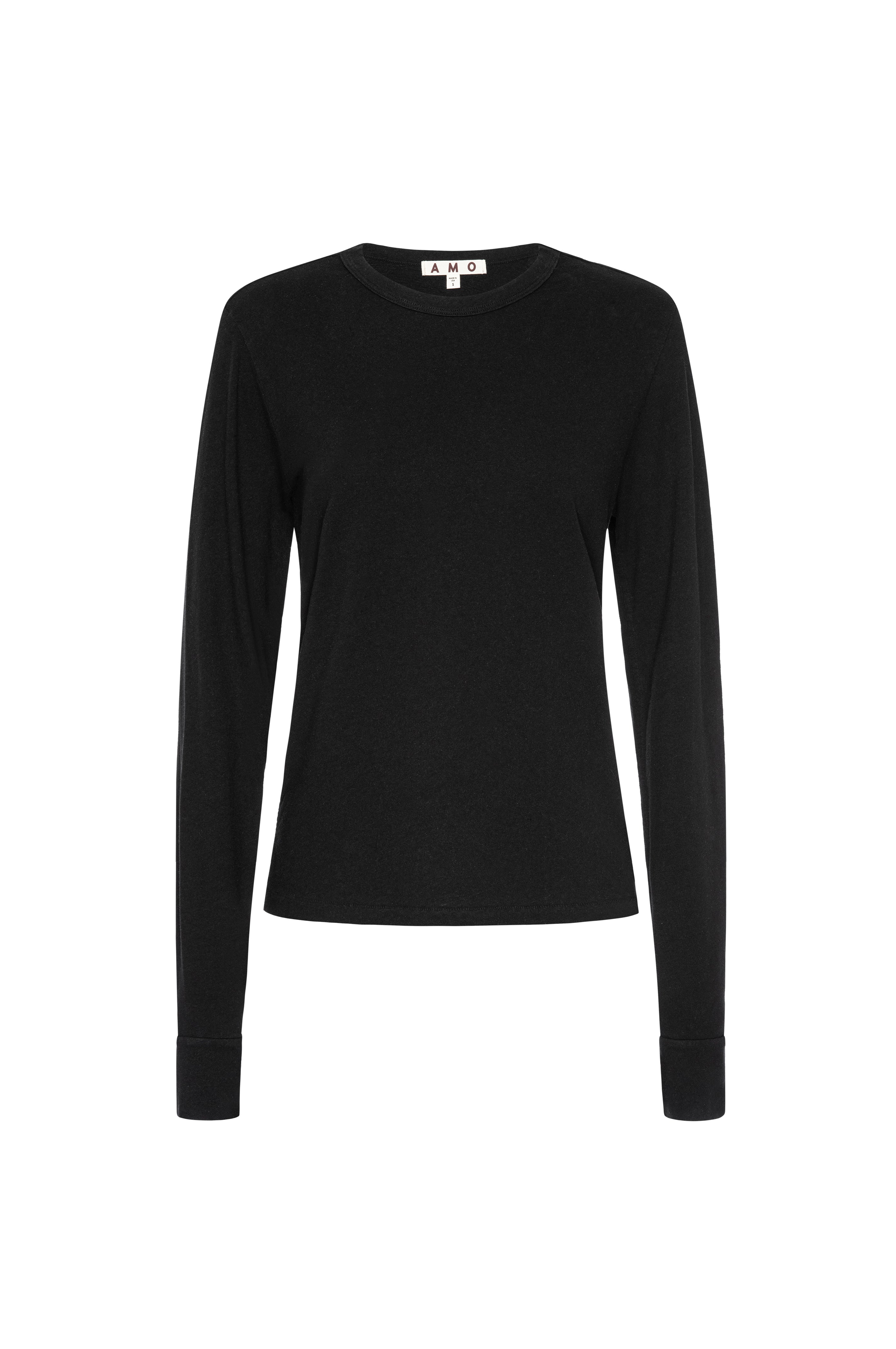 MGA Autumn Long Sleeve T-shirt 2022 黒 AMO Denim | Love Long Sleeve in Black – A M O