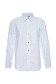 AMO Denim Ruth Oversized Shirt in White Stripe