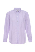 AMO Denim Ruth Oversized Shirt in Lilac Stripe