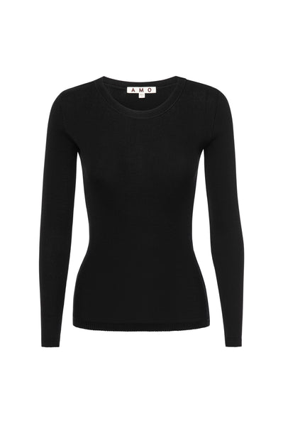 AMO Denim | Swoon Long Sleeve in Black