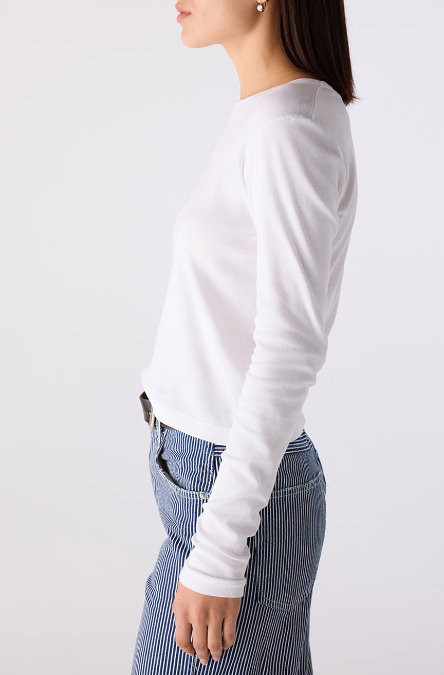 AMO Denim | Jade Long Sleeve in White