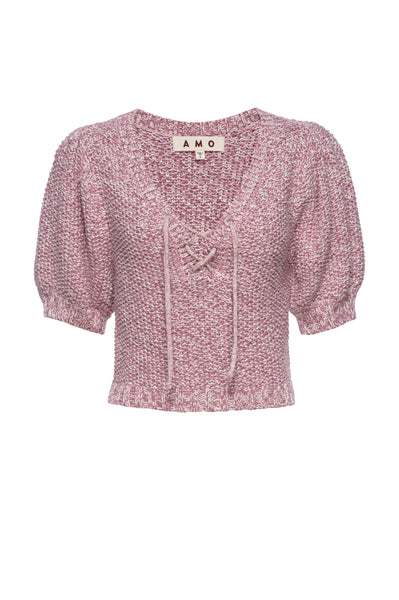 AMO Denim Aviva Sweater in Natural/Pink