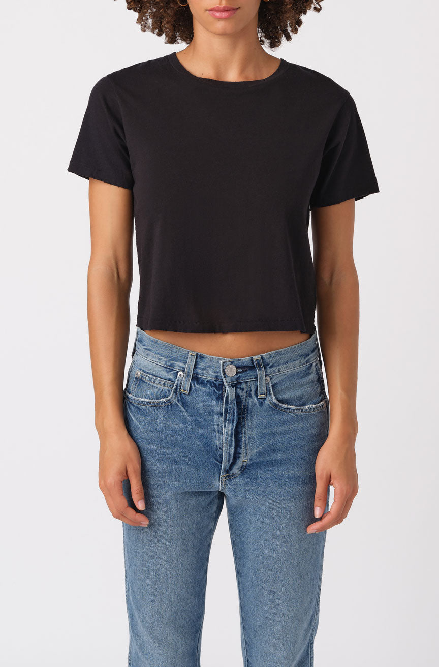 AMO Denim Babe Tee in Black