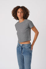 AMO Denim Babe Tee in Heather Grey