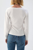 AMO Denim | Beau Waffle Knit in White