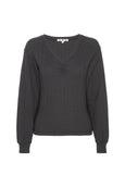 AMO Denim | Beau Waffle Knit in Vintage Black