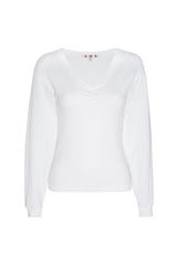 AMO Denim | Beau Waffle Knit in White