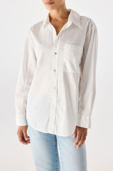AMO Denim Ruth Oversized Shirt in White