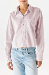 AMO Denim | Ruth Crop Shirt in Wisteria