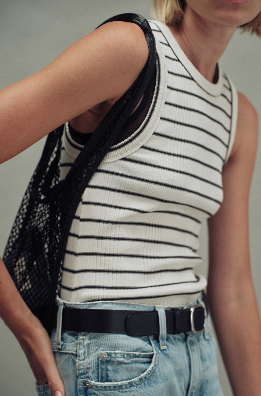 AMO Denim | Vera Tank in Natural/Black