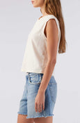 Sleeveless Babe Tee <br> Natural