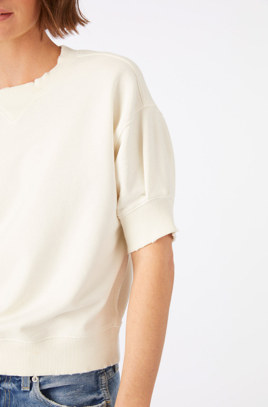 AMO Denim | Eileen Sweatshirt in Eggshell