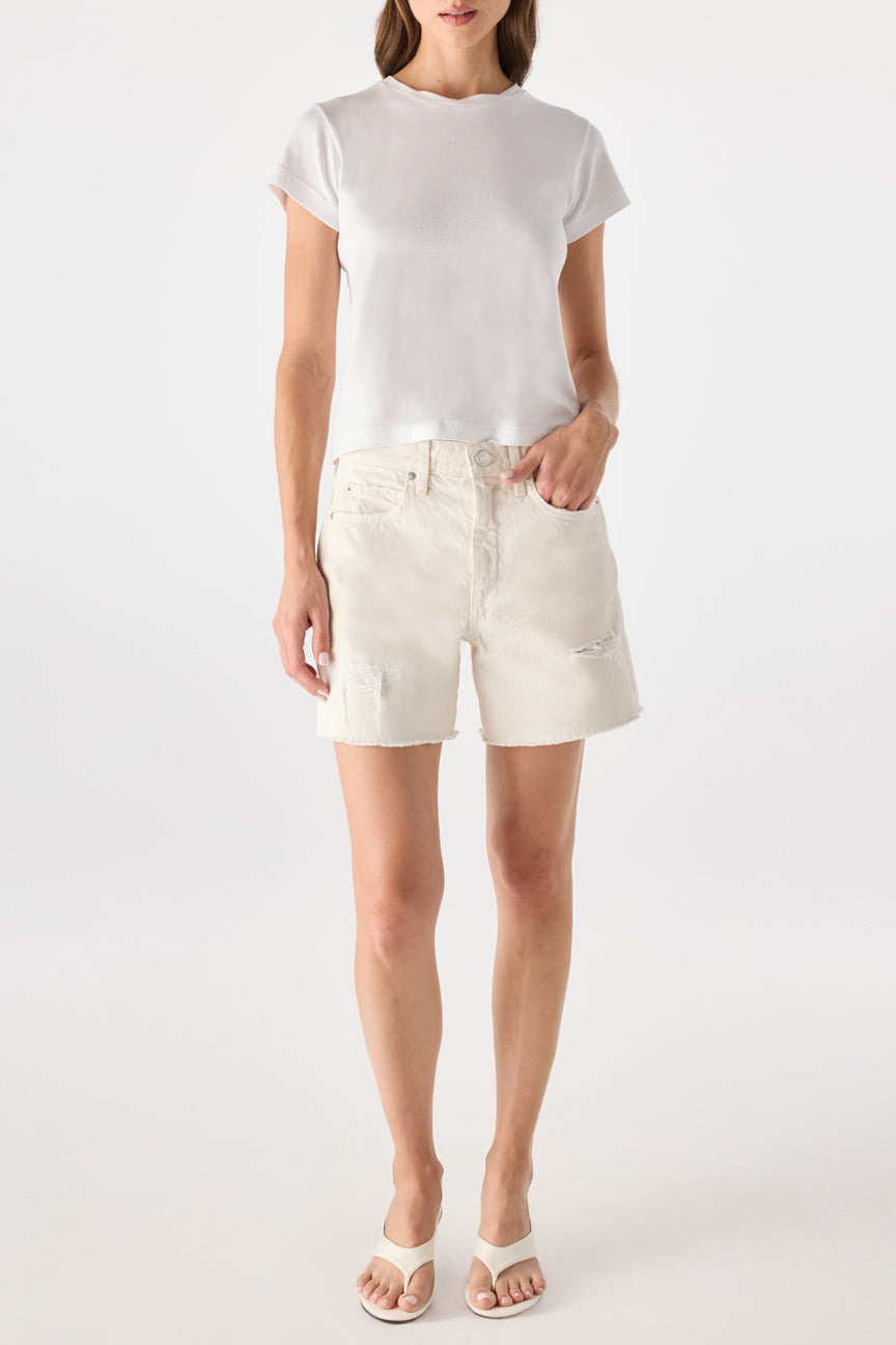 AMO Denim | Billie Short in Bone