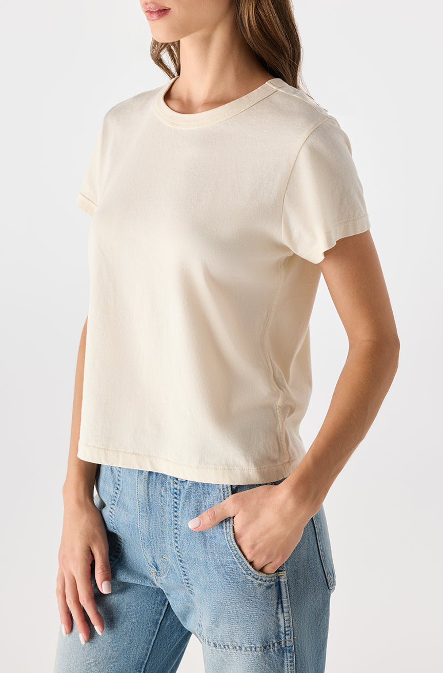 AMO Denim | Lovey Tee in Bone