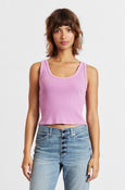 AMO Denim | Crop Rib Tank in Purple Haze