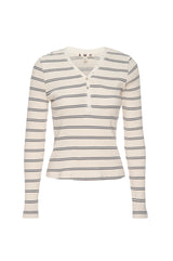 AMO Denim | Dearest Henley in Bone/Neptune Multi