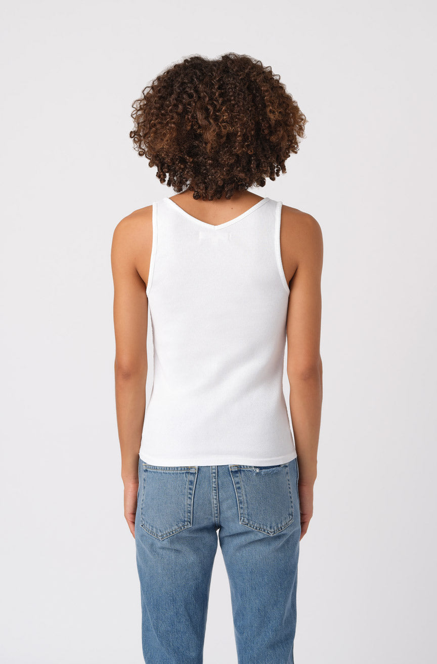 AMO Denim Deeply Tank in White