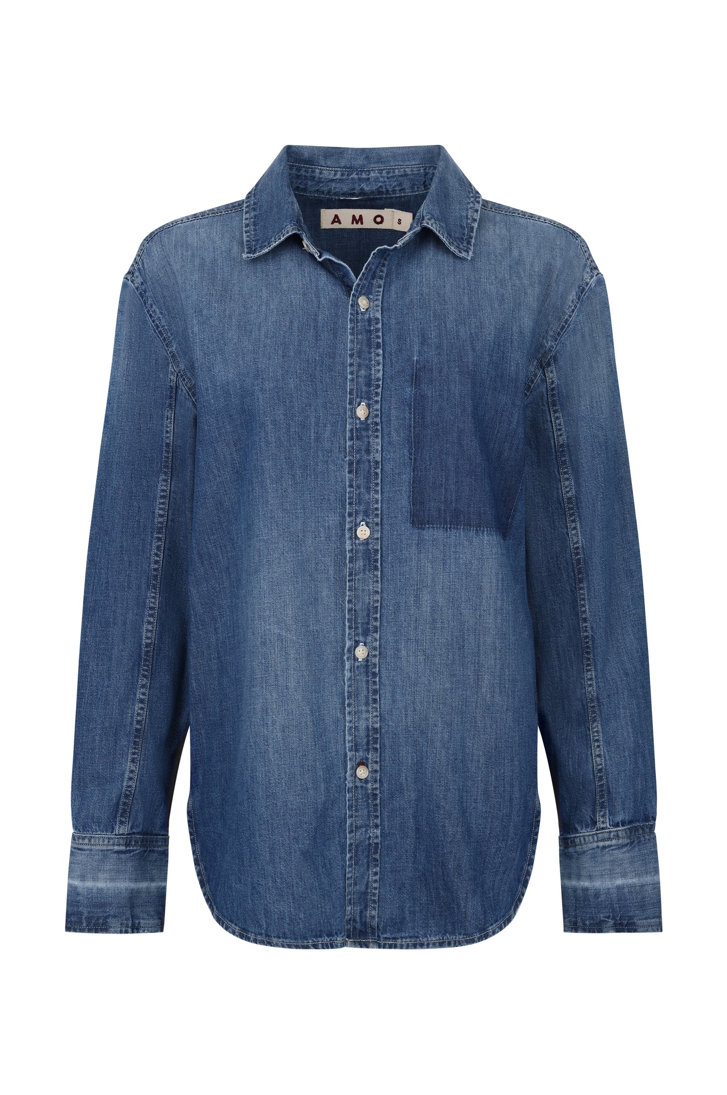 AMO Denim | Denim Ruth Oversized Shirt in Glisten