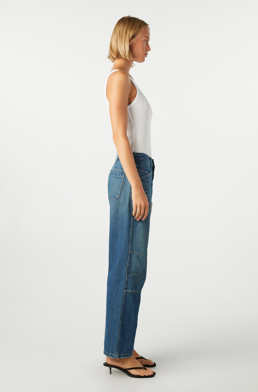 AMO Denim Doris Utility Pant in Tease