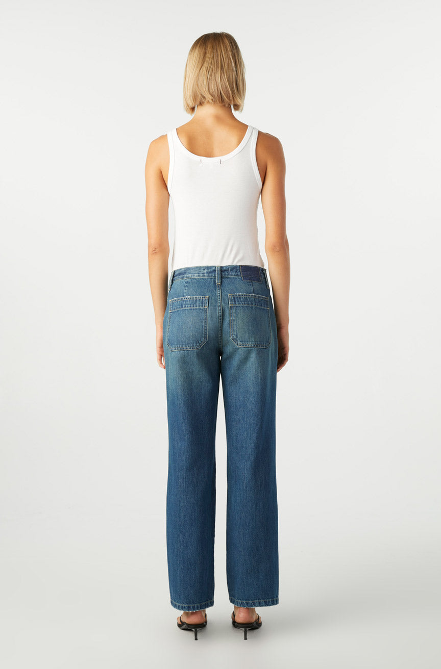 AMO Denim Doris Utility Pant in Tease