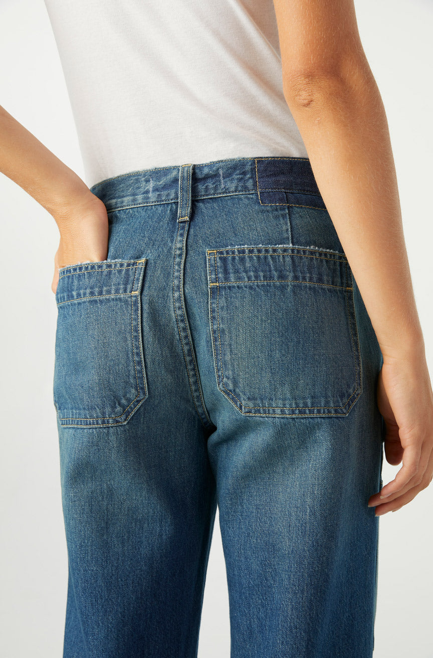 AMO Denim Doris Utility Pant in Tease