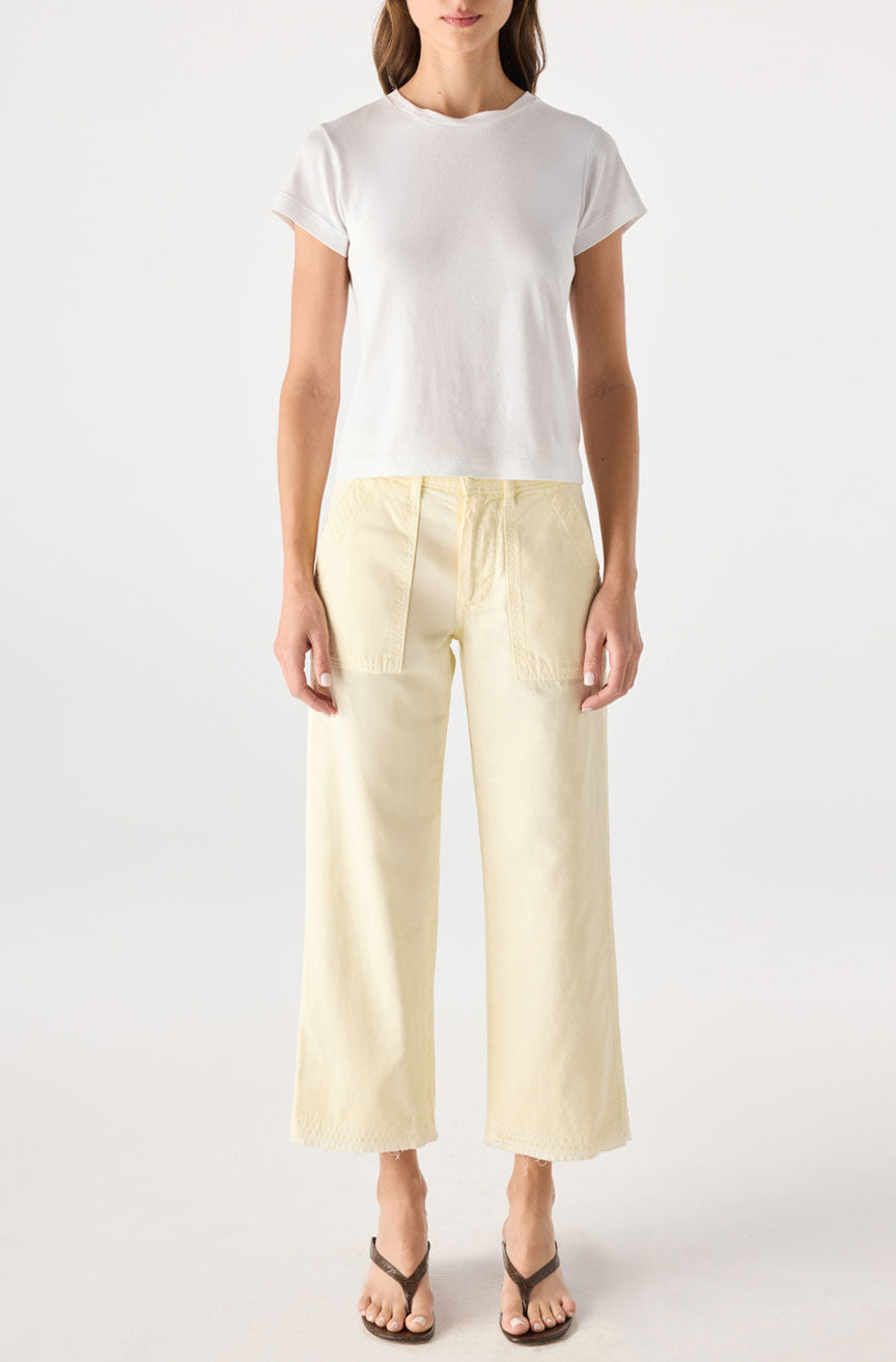 AMO Denim | Easy Army Slouch Crop in Blondie