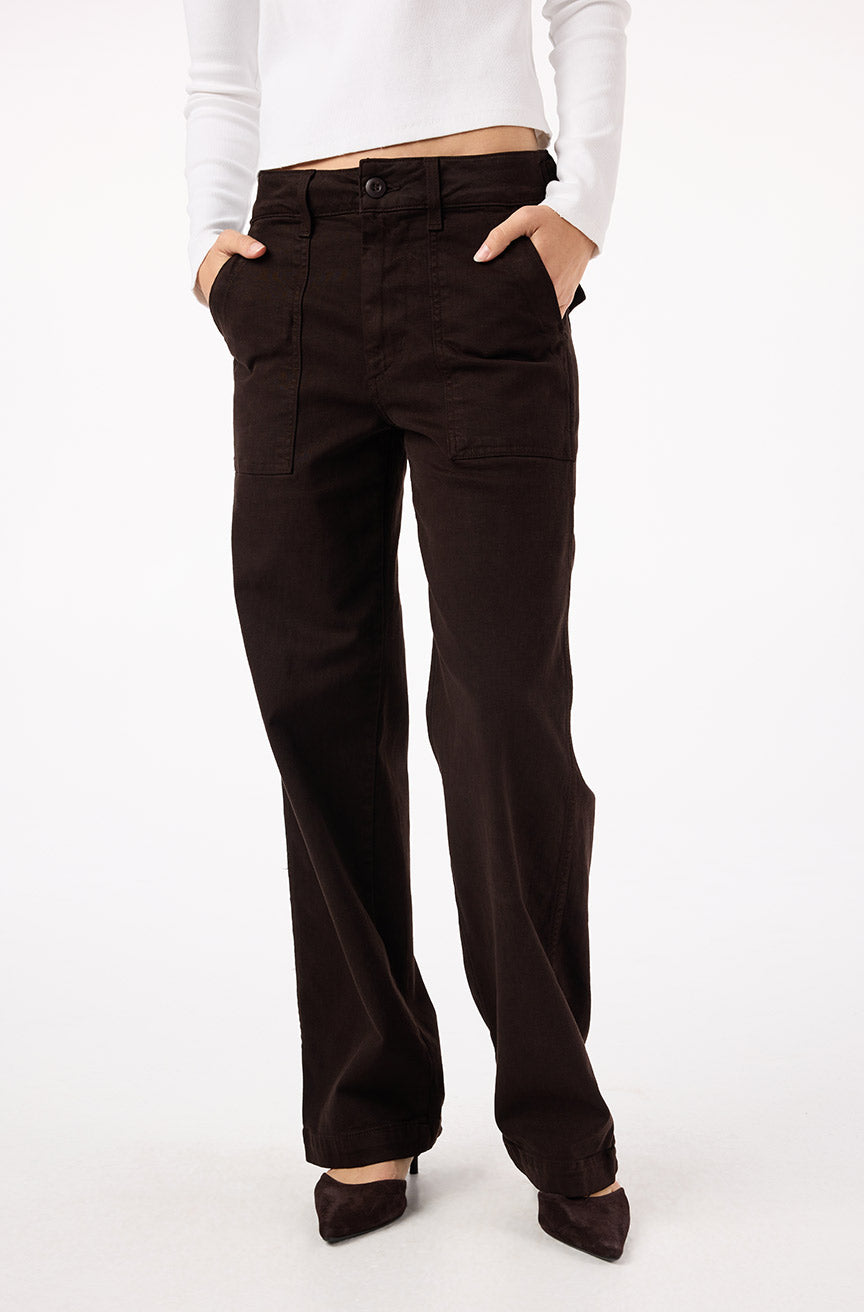 AMO Denim | Easy Army Slouch in Espresso – A M O