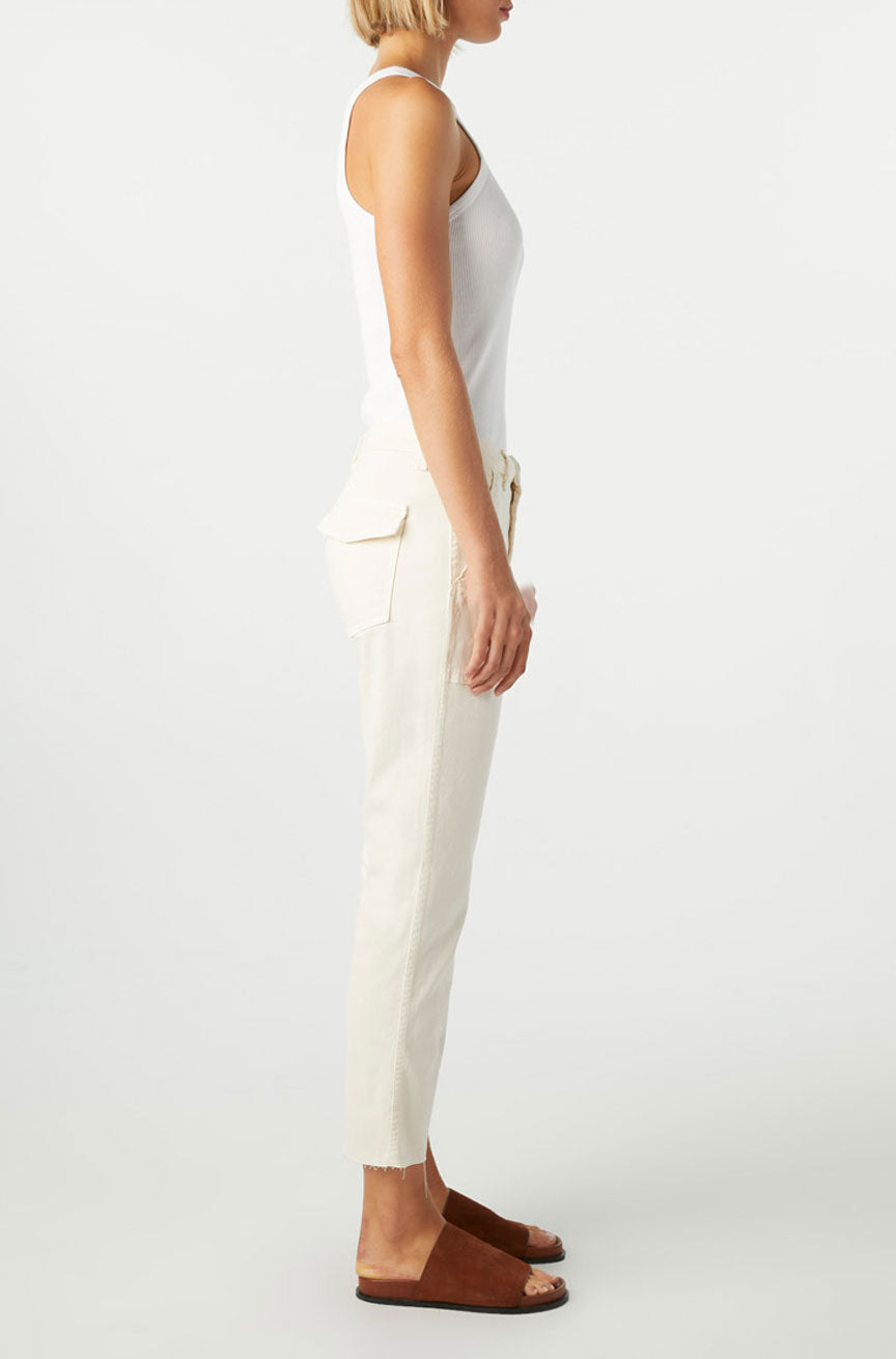 AMO Denim Easy Army Trouser in Bone