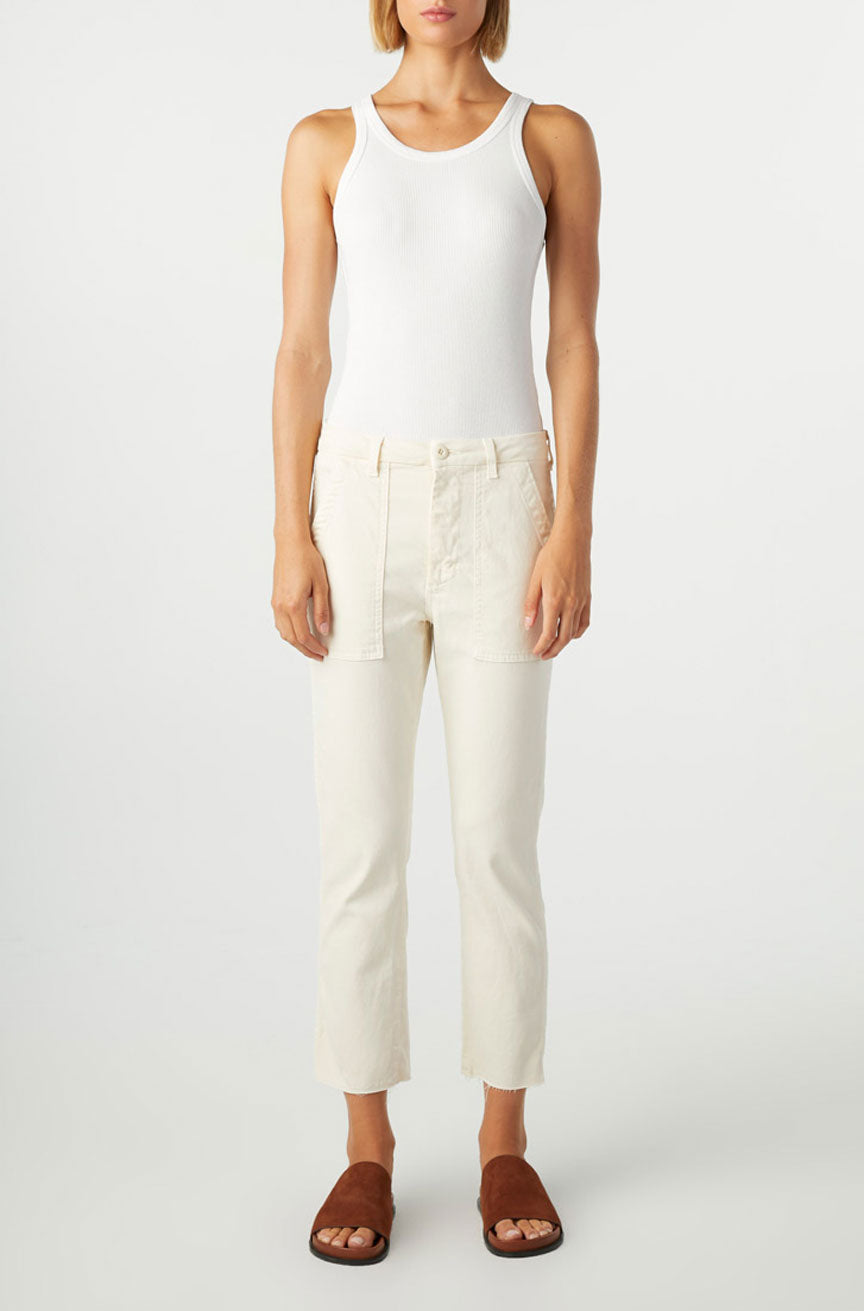 AMO Denim Easy Army Trouser in Bone