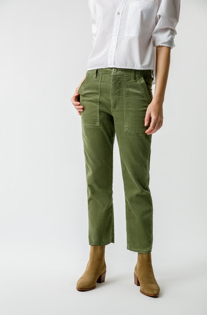 AMO Denim Easy Army Trouser Cord in Tea Leaf