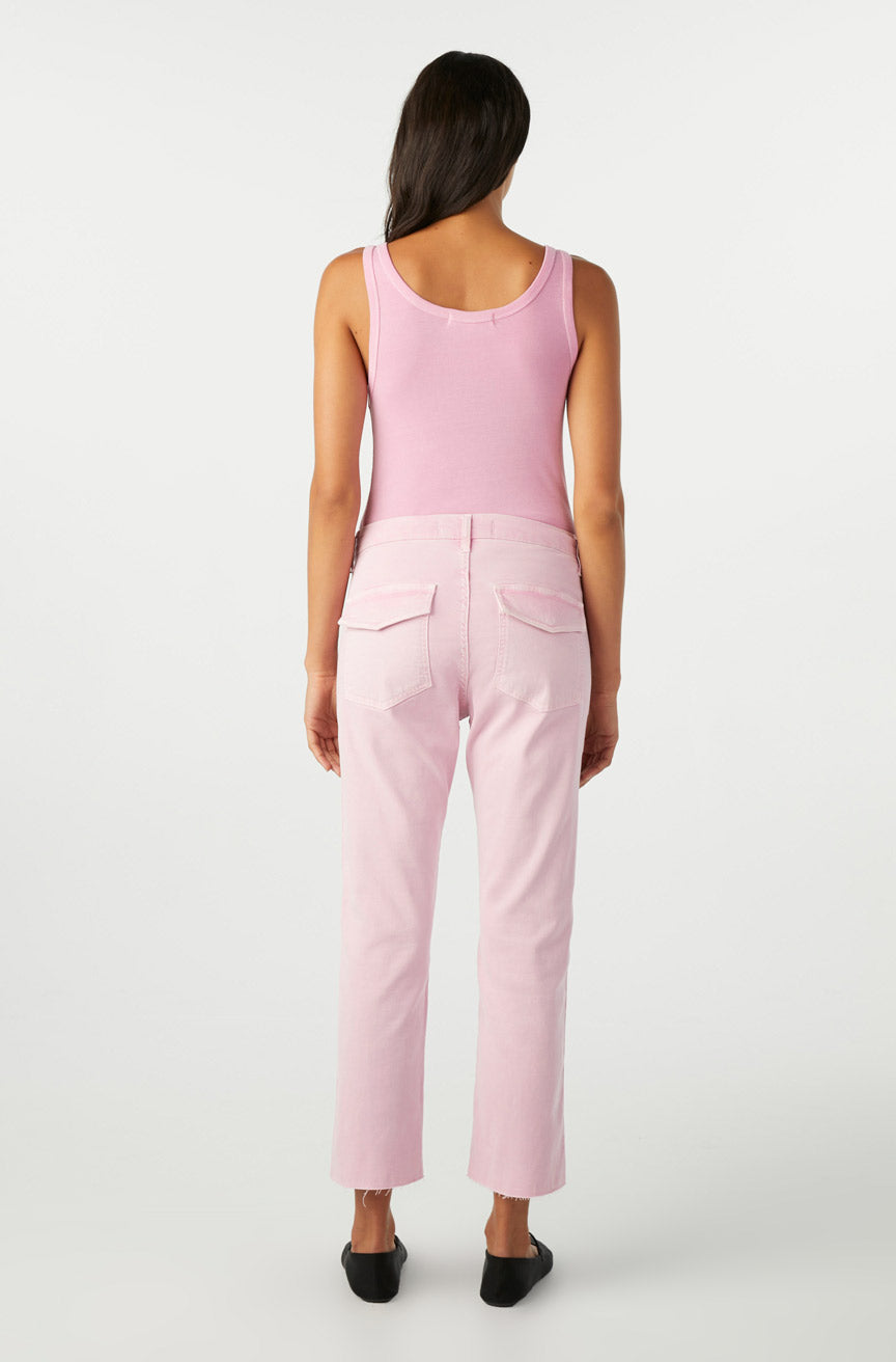 AMO Denim Easy Army Trouser in Light Peony