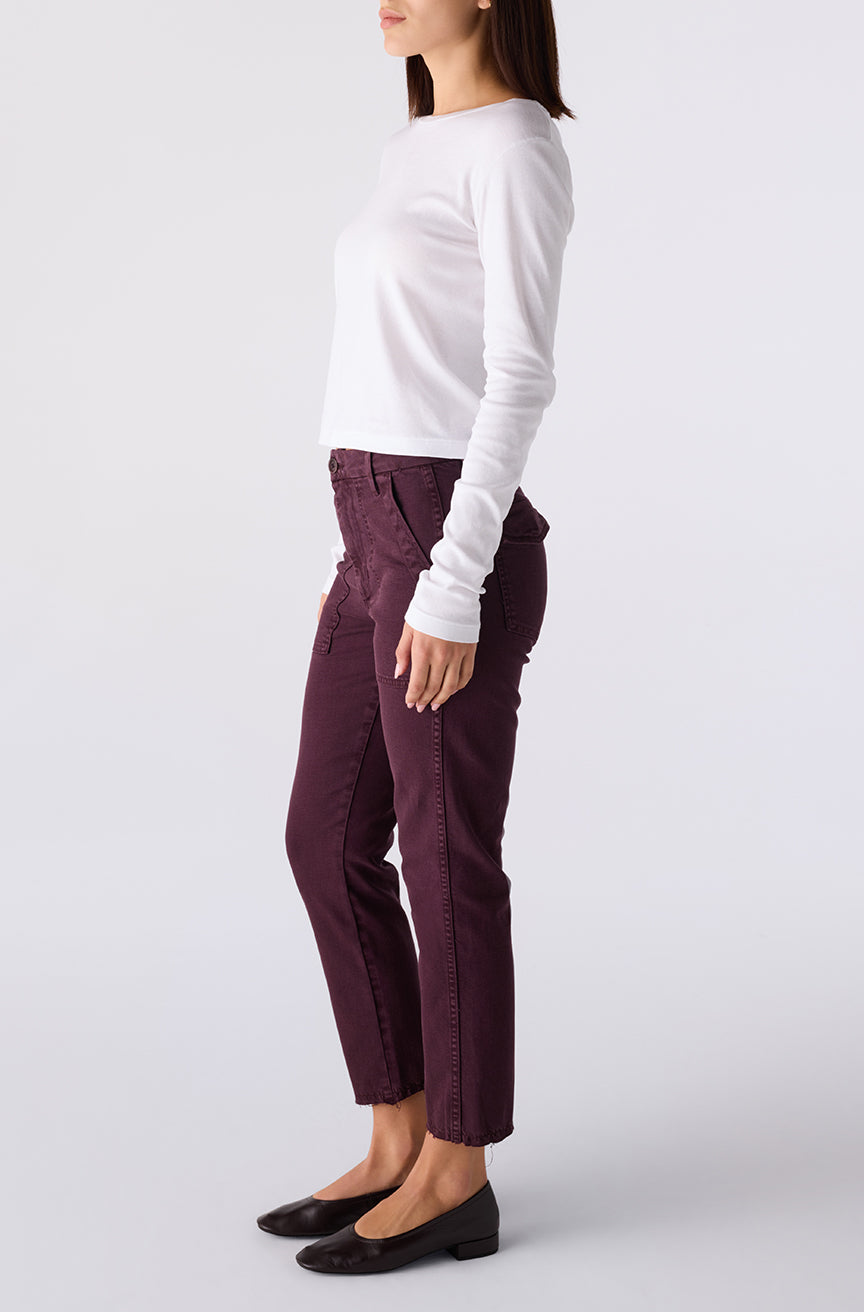 AMO Denim | Easy Army Trouser in Mulberry