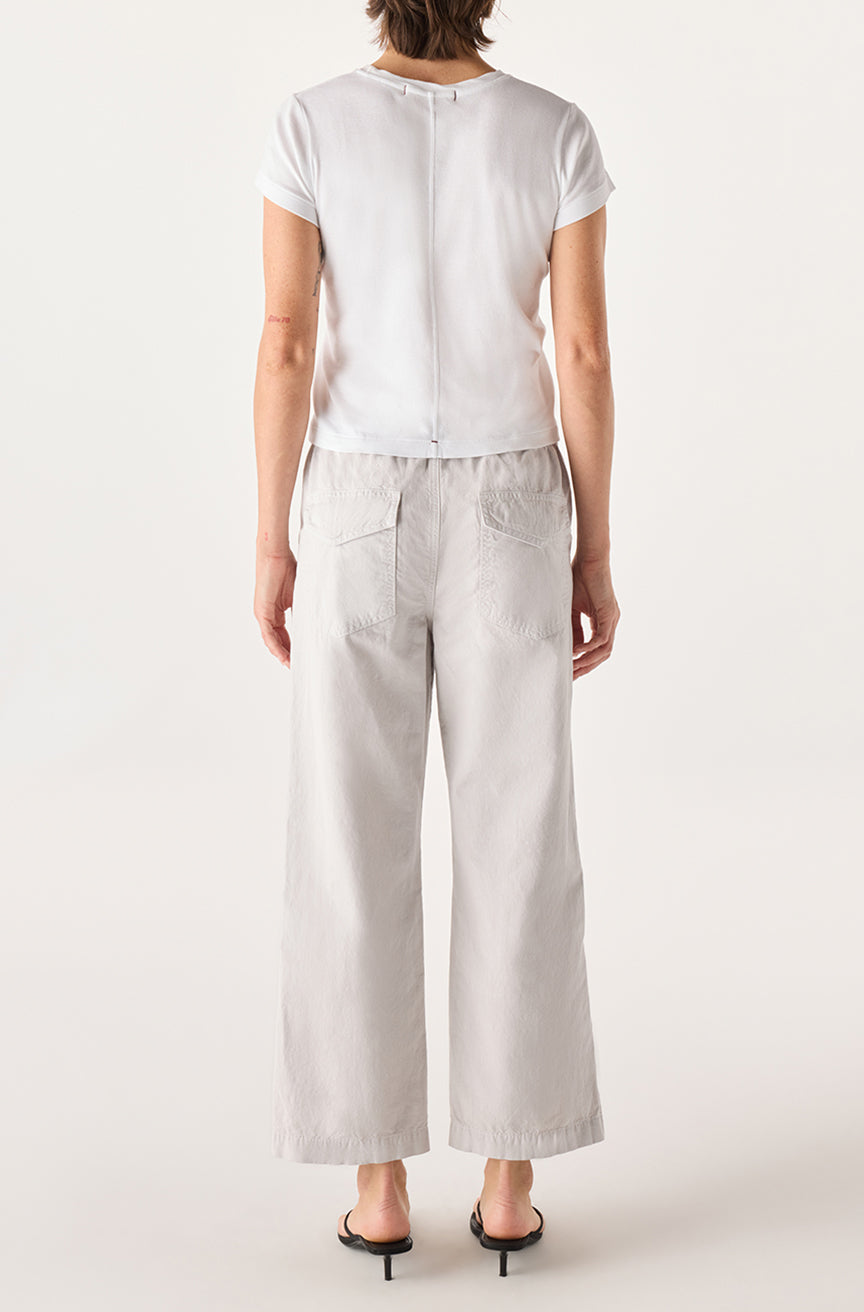 Easy Drawstring Slouch Crop in Grey Quartz | Women's Pants | AMO Denim