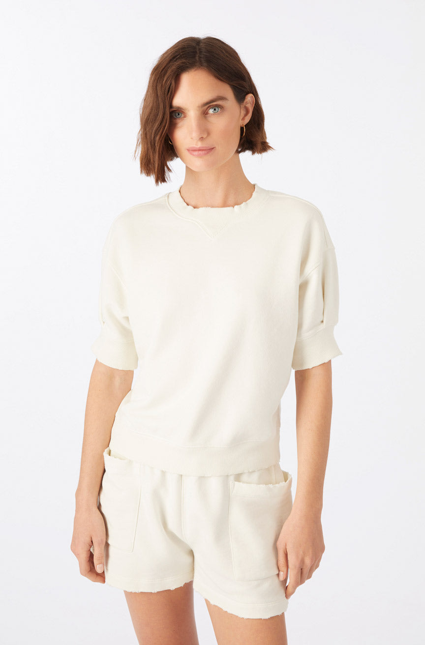 AMO Denim | Eileen Sweatshirt in Eggshell