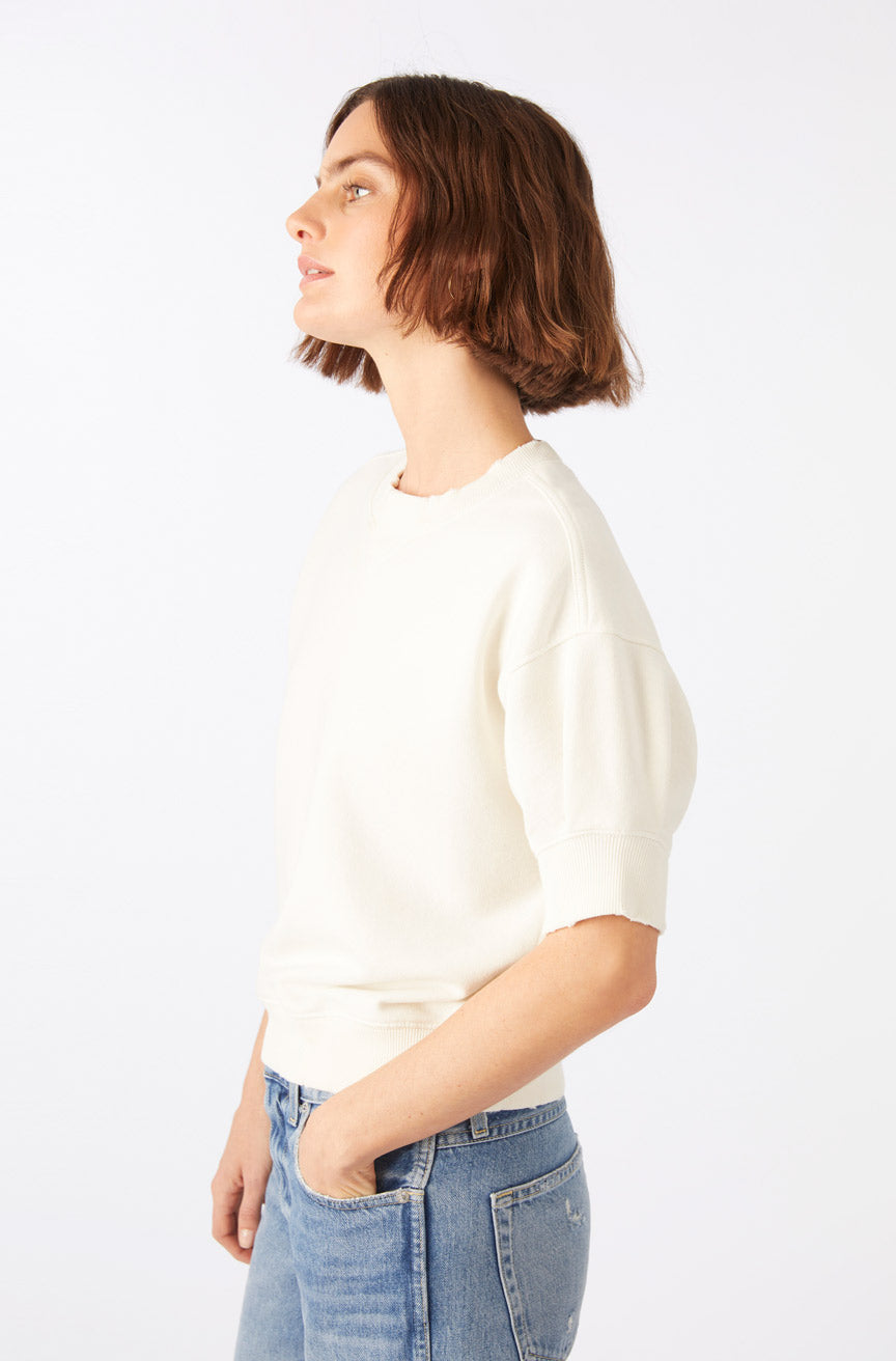 AMO Denim | Eileen Sweatshirt in Eggshell