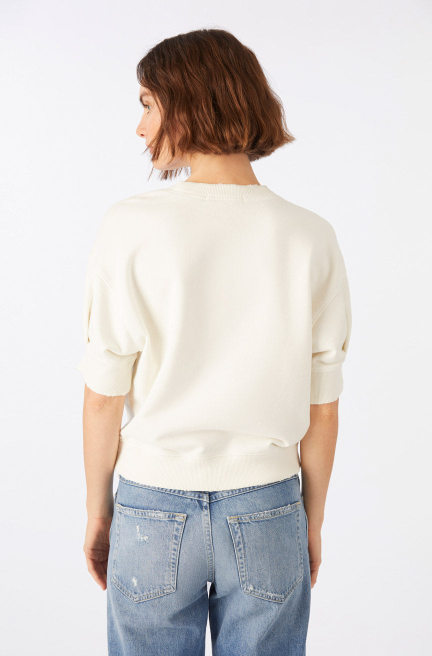 AMO Denim | Eileen Sweatshirt in Eggshell