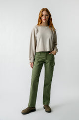 AMO Denim Ellen Cargo Pant in Tea Leaf