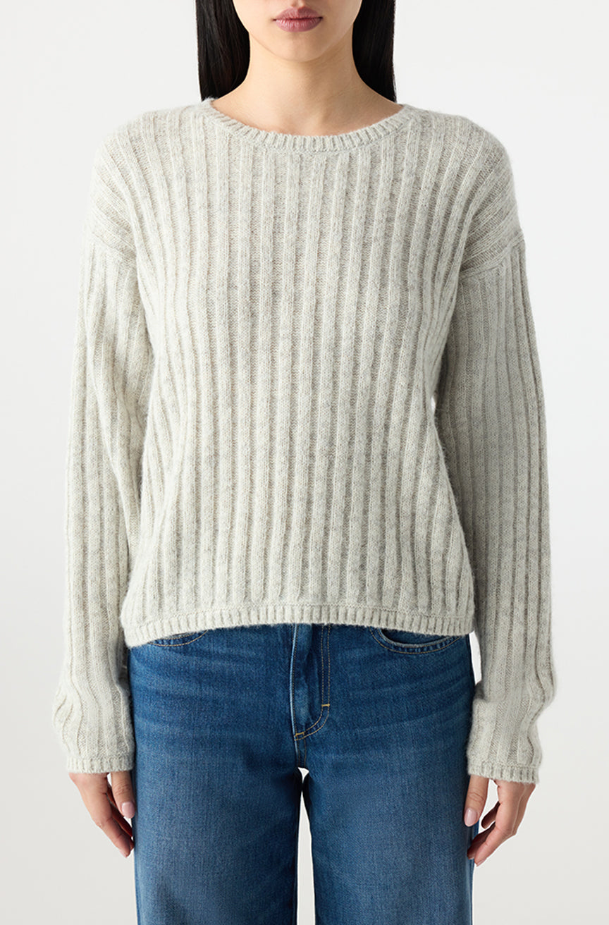 AMO Denim | Hallie Sweater in Bone Heather