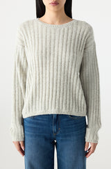 AMO Denim | Hallie Sweater in Bone Heather