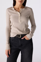 AMO Denim | Calla Henley in Imprint