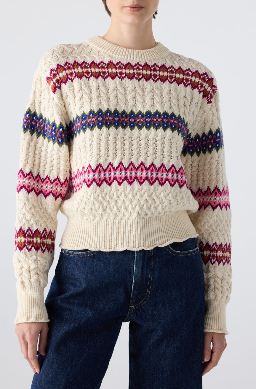 AMO Denim | Jemma Sweater in Bone Multi