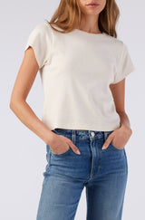 AMO Denim | Baby Tee in Oatmeal Heather