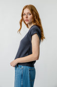 AMO Denim La Vie Tee in Vintage Black