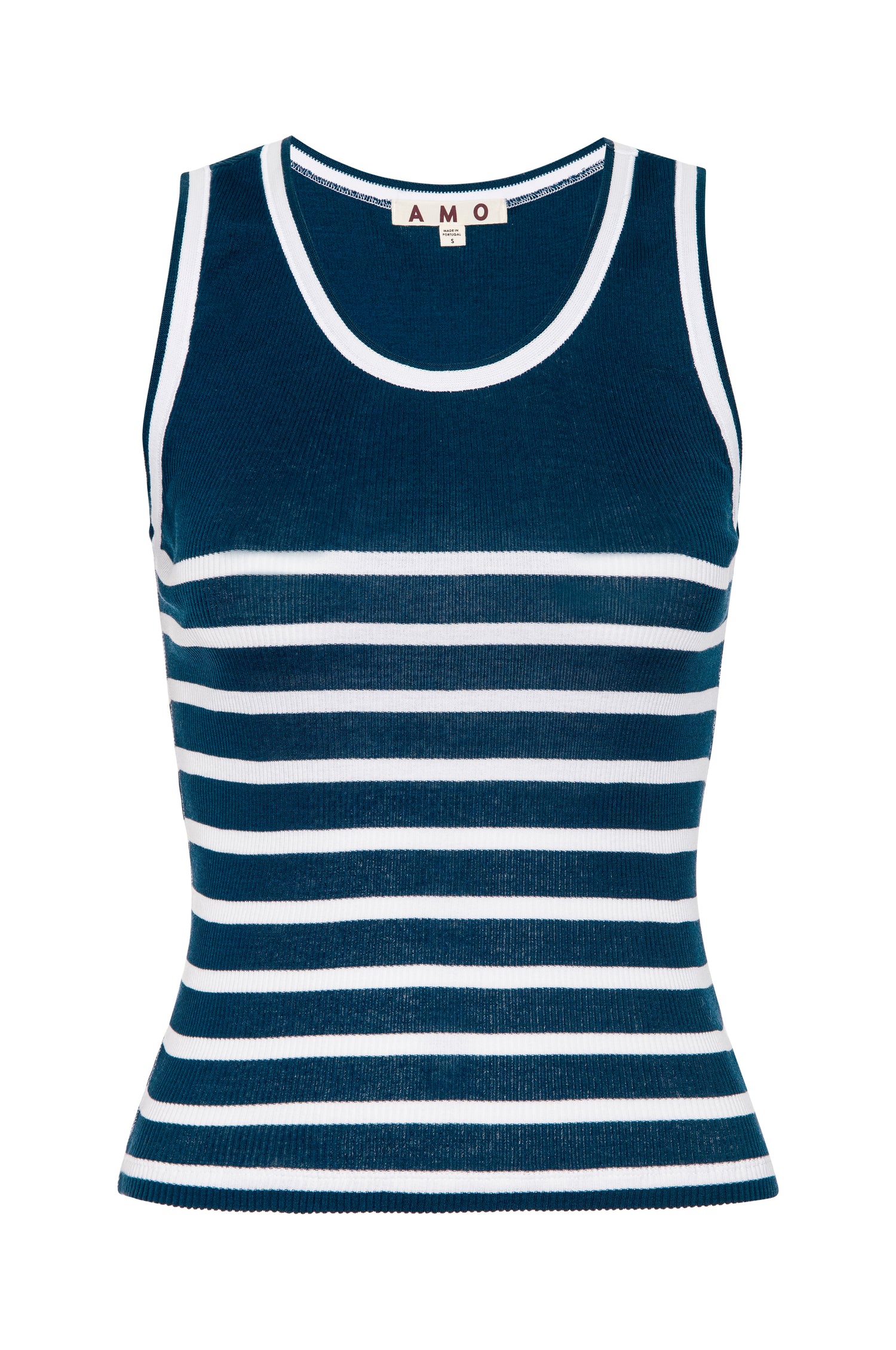 AMO Denim | Ladylove Tank in Neptune/White