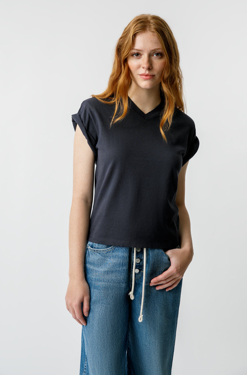 AMO Denim La Vie Tee in Vintage Black